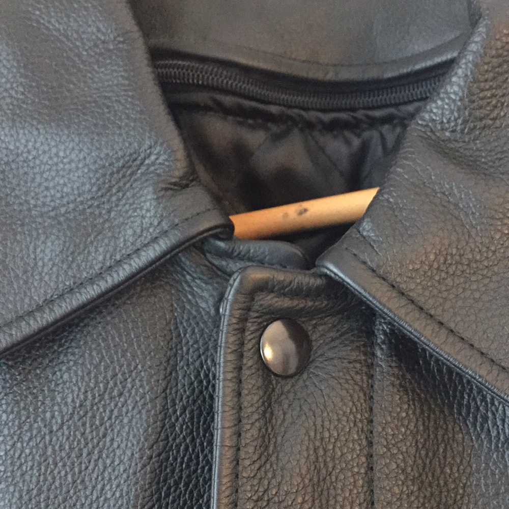 NEW! REAL LEATHER BODY VARSITY JKT W REAL WOOL SLEEVES. Unheard of combination! - Picture 2 of 6